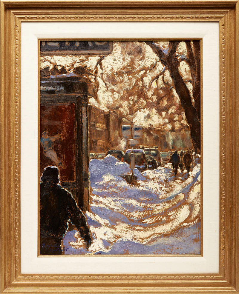 Raphael Montpetit, Jeudi matin, Metro Beaubien, oil on canvas, 2001 - view 2