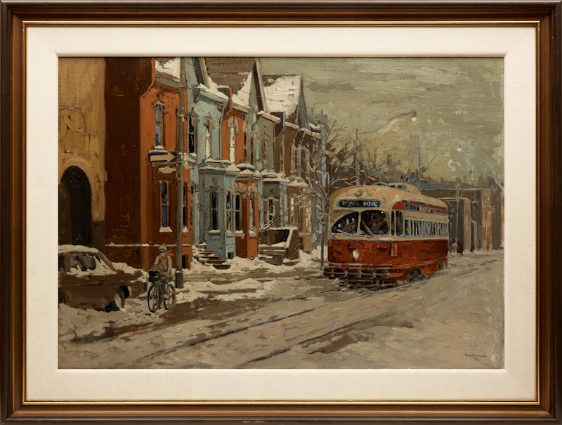 Arto Yuzbasiyan, Streetcar, oil on canvas, 1978 - view 2