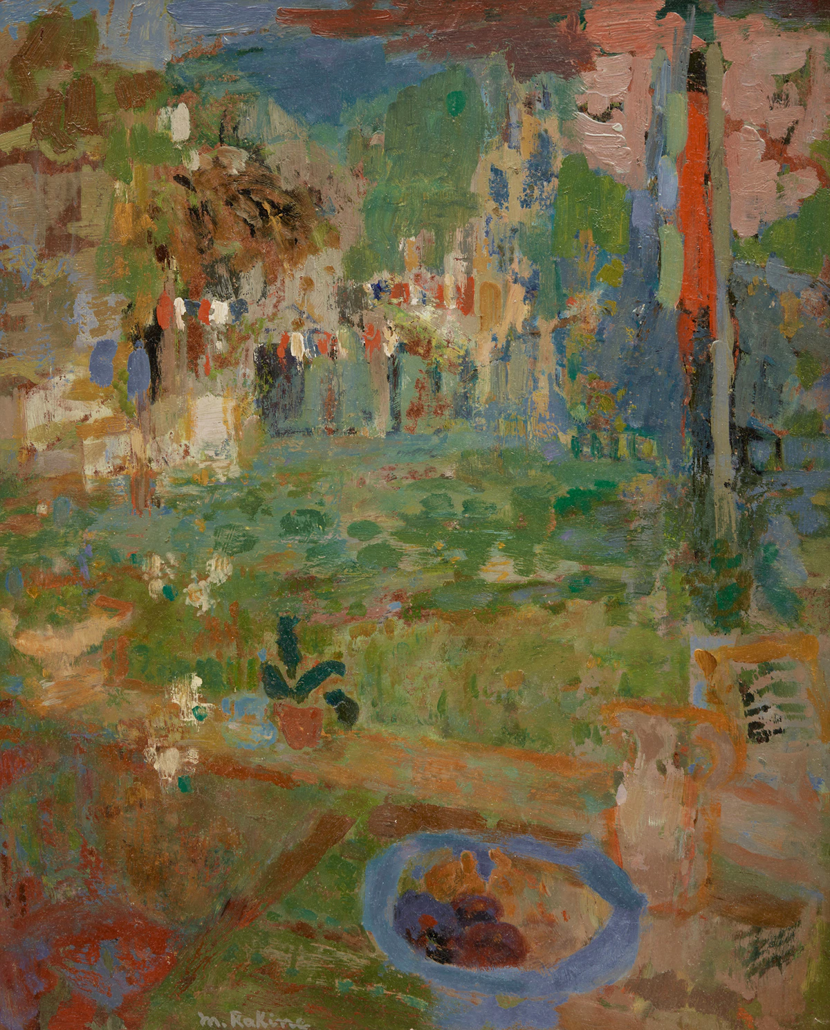 Marthe Rakine, National Holiday, oil on board