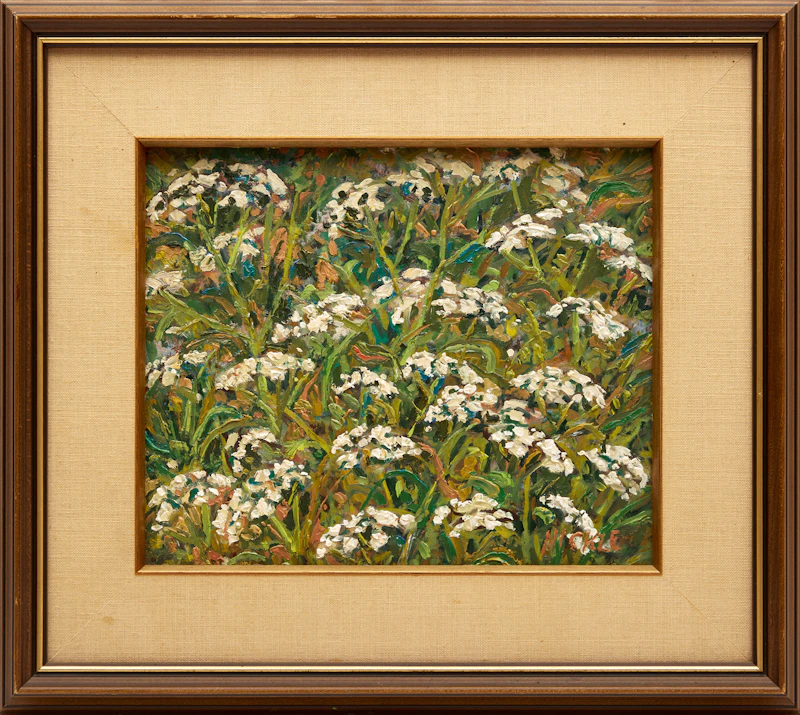 Lawrence Nickle, Weeds at N's Studio, oil on board, 1995 - view 2