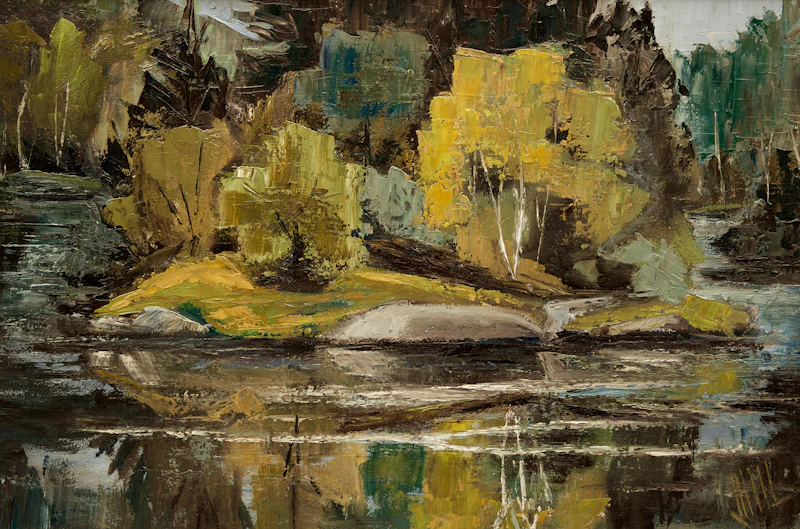 Jessie Hill, Island in Muskoka, oil on board
