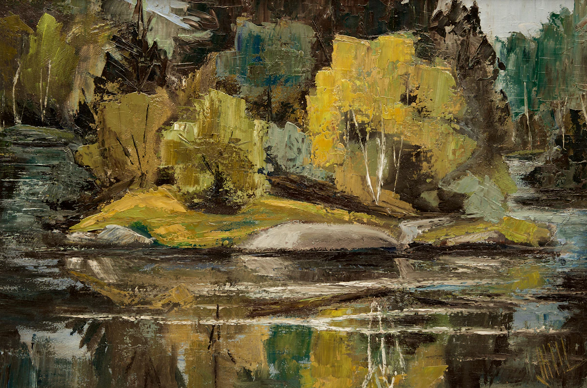 Jessie Hill, Island in Muskoka, oil on board