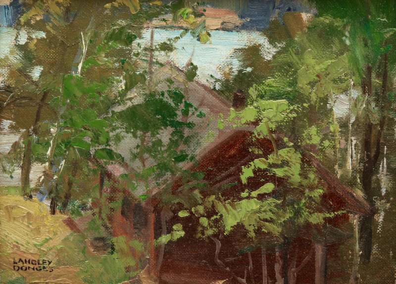 Cottage in the Woods; Forest Sketch by Unknown Artist