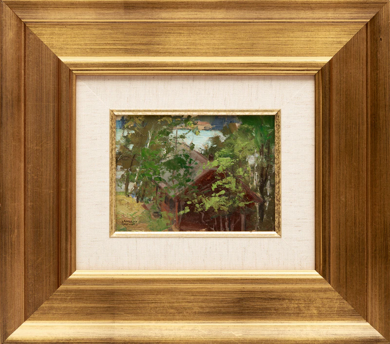 Unknown Artist, Cottage in the Woods; Forest Sketch, two oil paintings - view 2