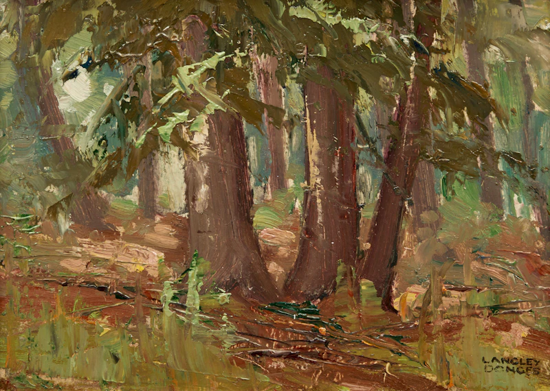 Unknown Artist, Cottage in the Woods; Forest Sketch, two oil paintings - view 4
