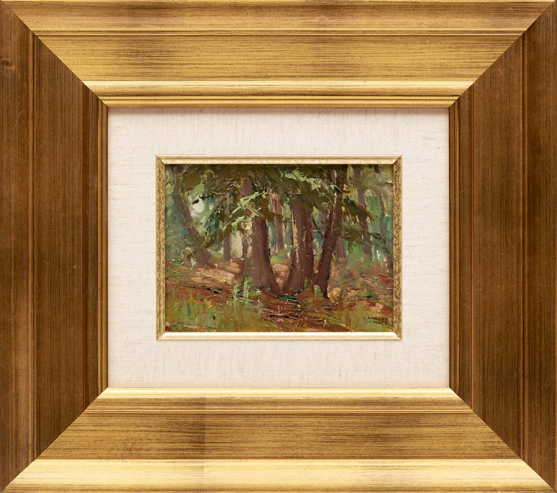 Unknown Artist, Cottage in the Woods; Forest Sketch, two oil paintings - view 5