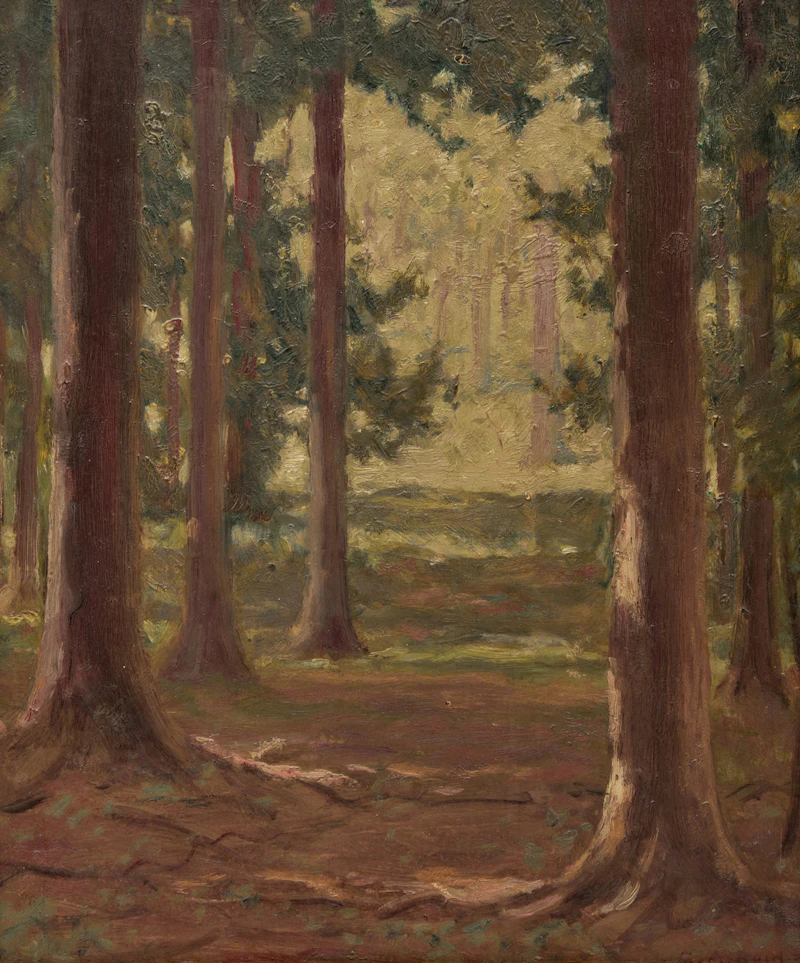 George Agnew Reid, Pale Sunlight, oil on board