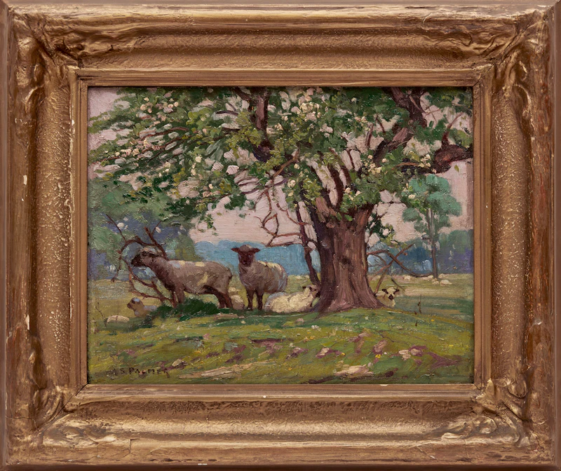 Herbert Sidney Palmer, A Shady Resting Place, oil on board - view 2