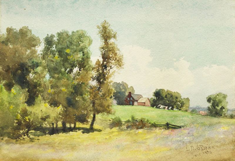 Untitled (Pastoral Landscape with Barn) by Lucius Richard O'Brien