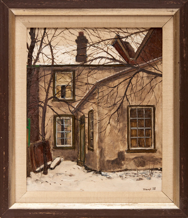 Albert Jacques Franck, Behind Linden Street, oil on board, 1968 - view 2
