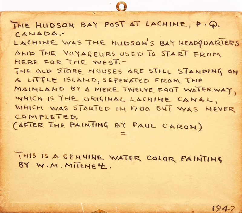 Willard Morse Mitchell, An Eastern Townships Scene, Near Richmond, P.Q., Canada; The Little Red Sleigh; Val Morin; The Hudson Bay Post at Lachine, P.Q., Canada, four watercolours - view 12