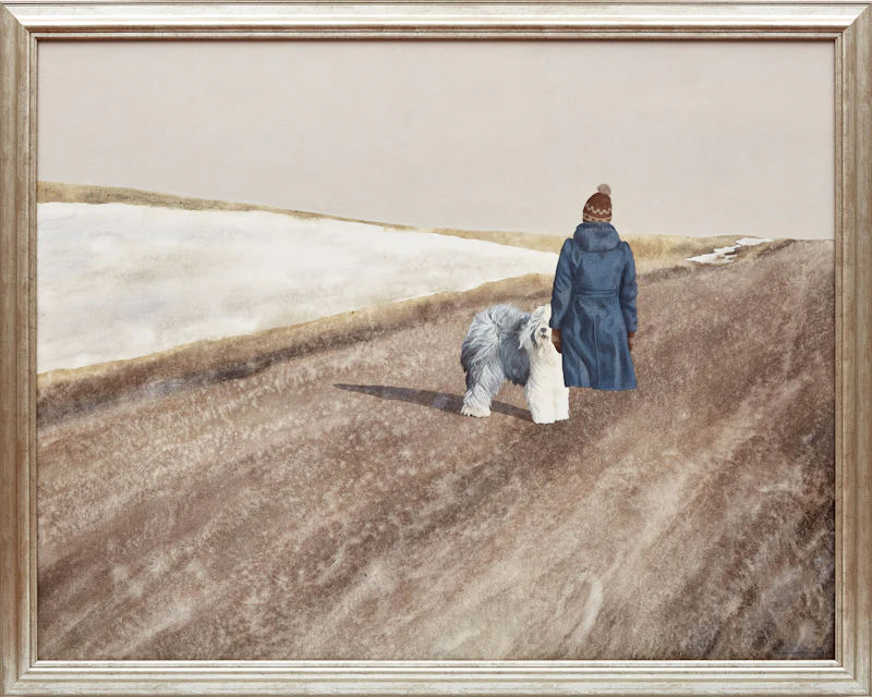 Alexandra Haeseker, Dogwalk - The Road Back, oil on canvas, 1980 - view 2