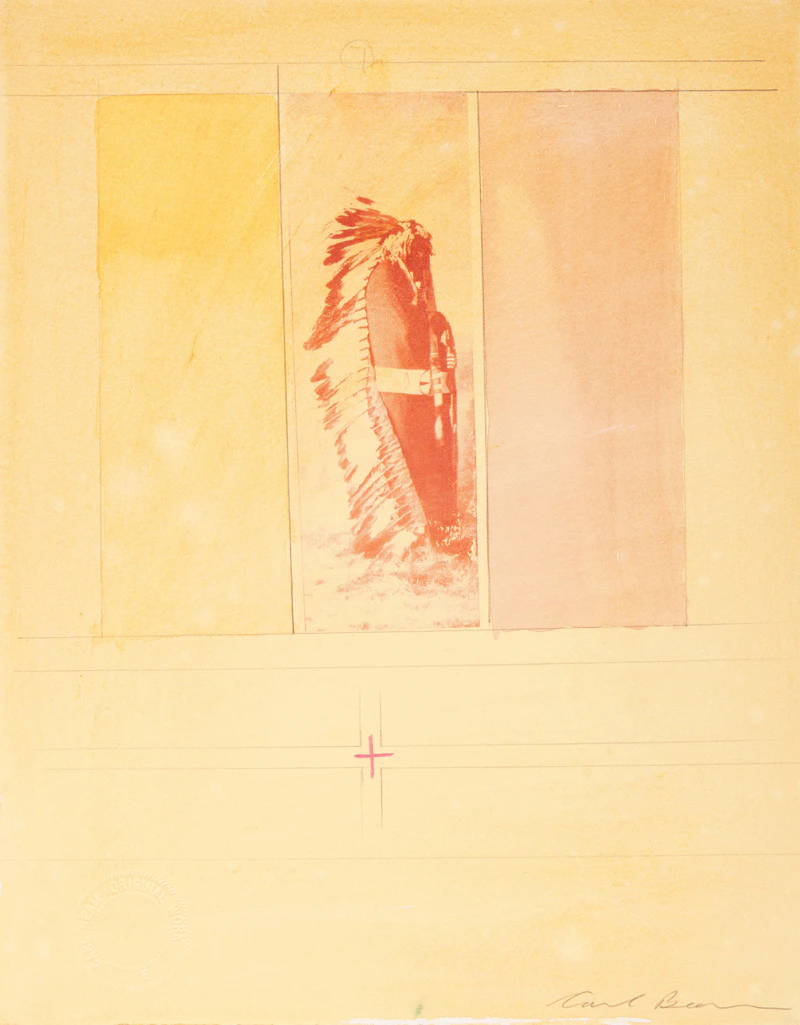 Untitled (Encyclopedia of the American West); Untitled (Figure in Ceremonial Dress); Untitled (7) by Carl Beam