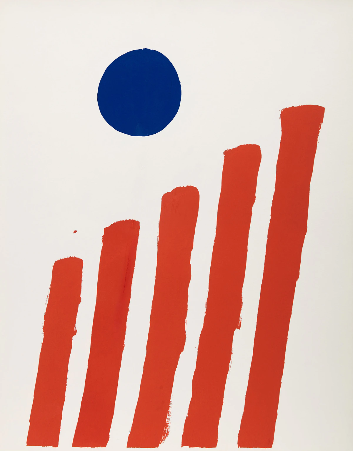 Jack Hamilton Bush, Red Stripes - New York, original colour silkscreen, 1965
