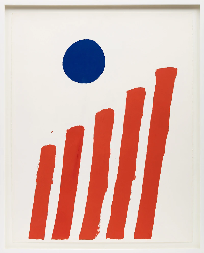 Jack Hamilton Bush, Red Stripes - New York, original colour silkscreen, 1965 - view 2