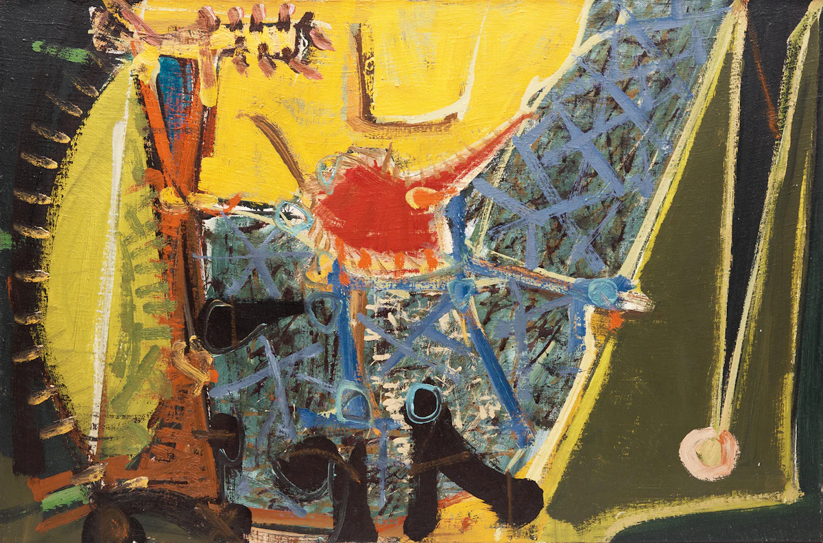 Harold Barling Town, Untitled Abstraction, oil on canvas, circa 1954