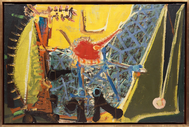Harold Barling Town, Untitled Abstraction, oil on canvas, circa 1954 - view 2