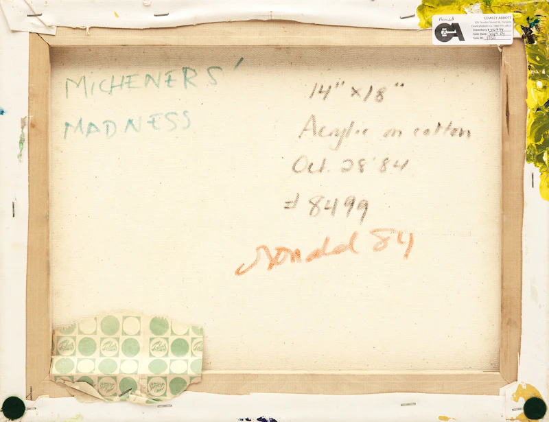 William Ronald, Michener's Madness, acrylic on canvas, 1984 - view 2