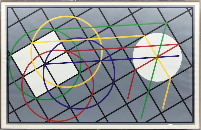 John Howlin, This & That; How & Why; There & Here; Now & Then, four colour lithographs, 1975 - view 8