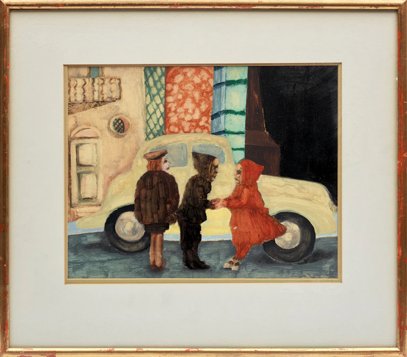 Louis de Niverville, Don't Look Now, oil on board; exhibition catalogue - view 2