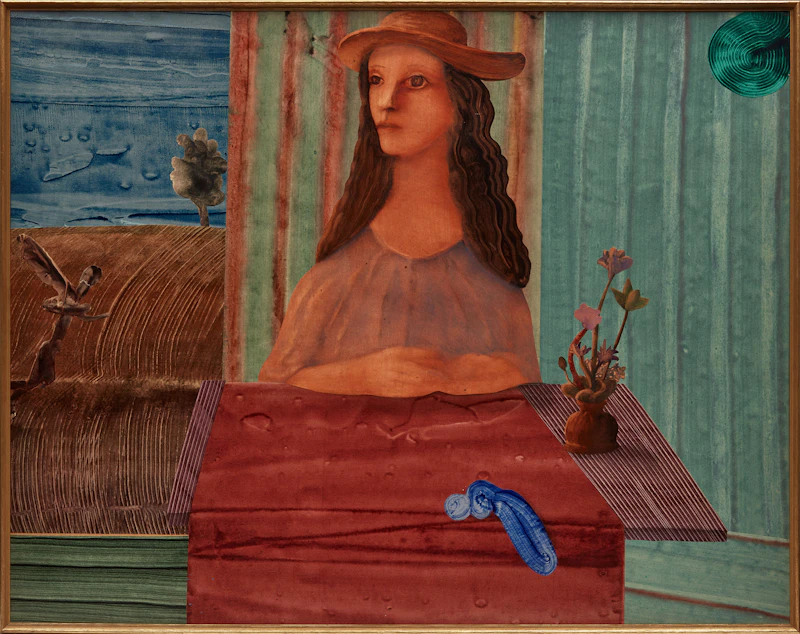 Louis de Niverville, The Dream, oil on board with collage - view 2