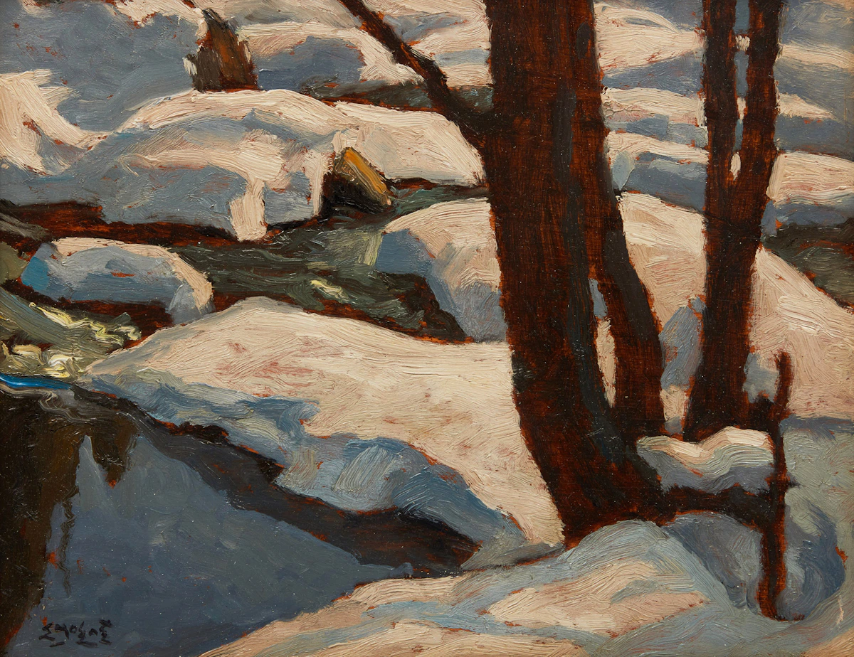 Edwin Headley Holgate, Morin Heights, oil on board