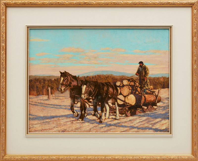 Frank Hans Johnston, Winter Morning, Quebec, oil on board - view 2