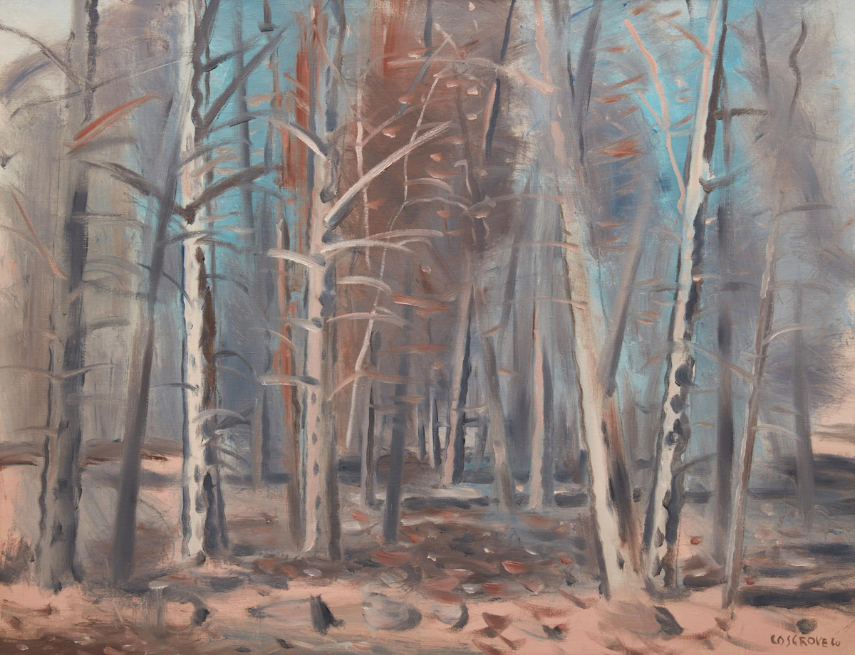 Stanley Morel Cosgrove, Dans la forêt, oil on canvas, 1960