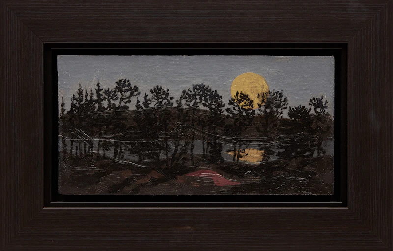 Bruno Joseph Bobak, Autumn Moon, oil on canvas - view 2