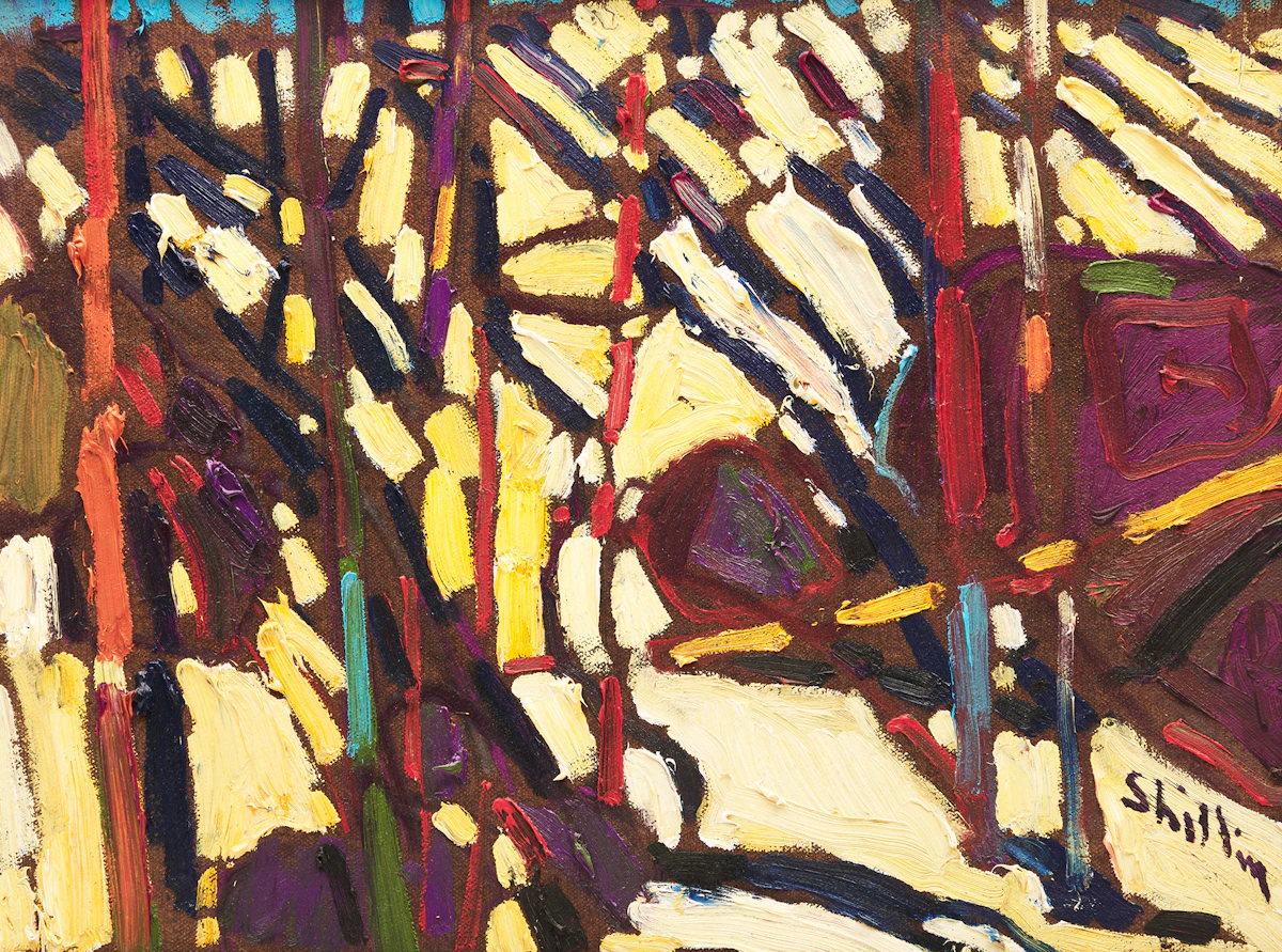 Arthur Shilling, Forest, oil on canvas, circa 1980
