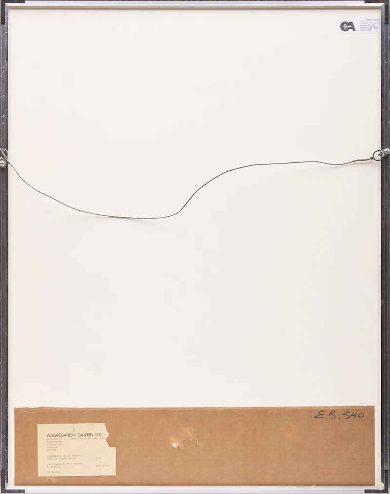 Edward John Bartram, Vertical Striations #2 (Precambrian Shield Series), etching and aquatint in colours, 1978 - view 3