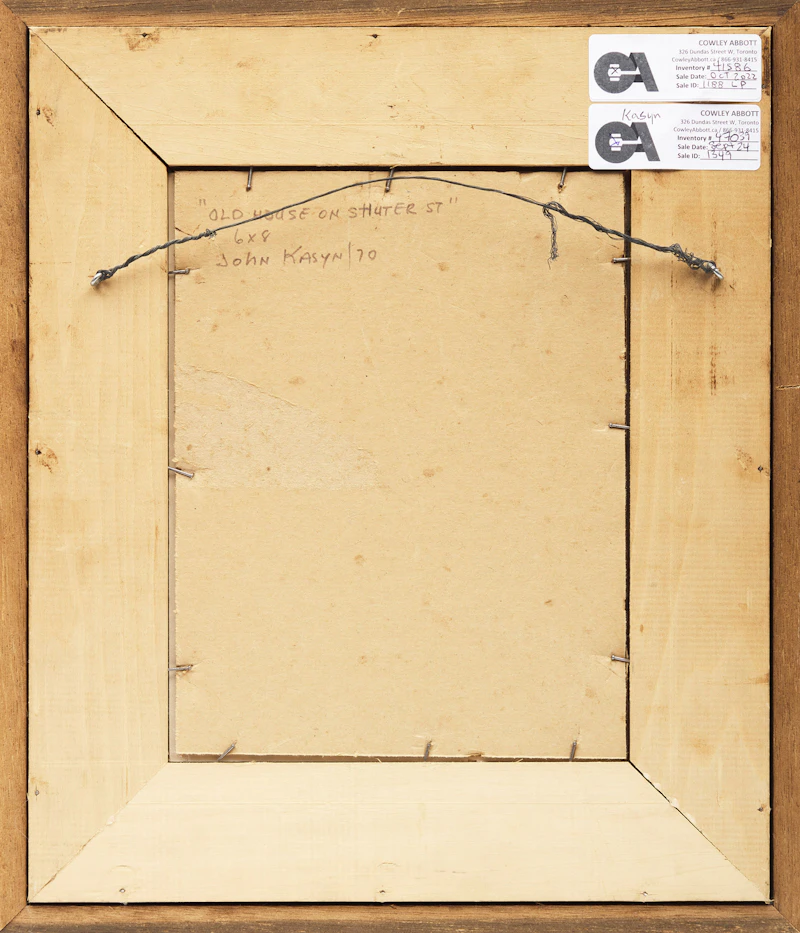 John Kasyn, Old House on Shuter Street, pen and ink on card, 1970 - view 3