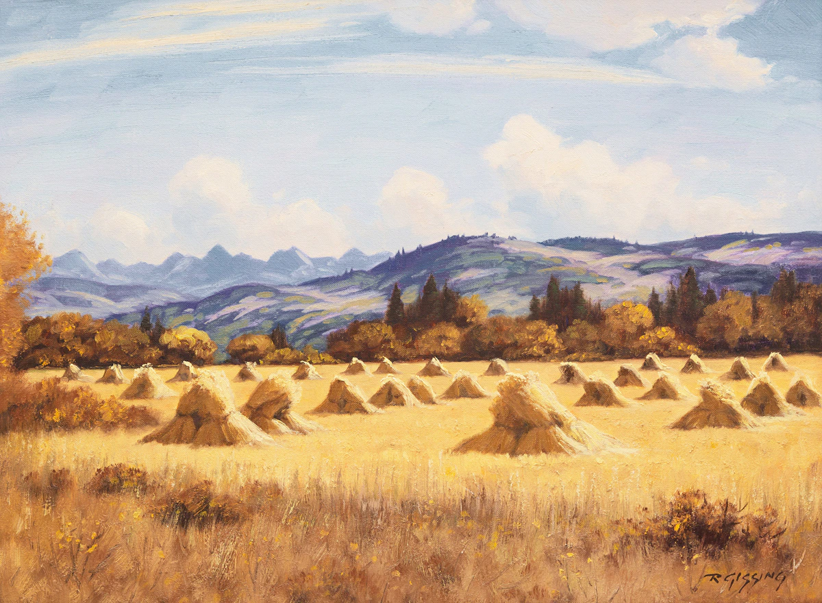 Roland Gissing, The Oat Field, oil on canvas