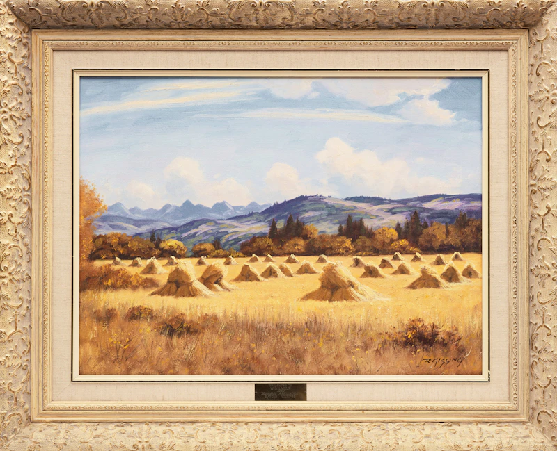 Roland Gissing, The Oat Field, oil on canvas - view 2