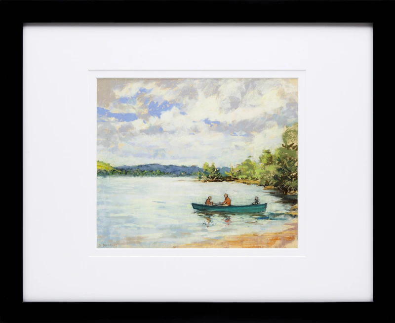 Berthe Des Clayes, Fishing (Eastern Townships), pastel - view 2