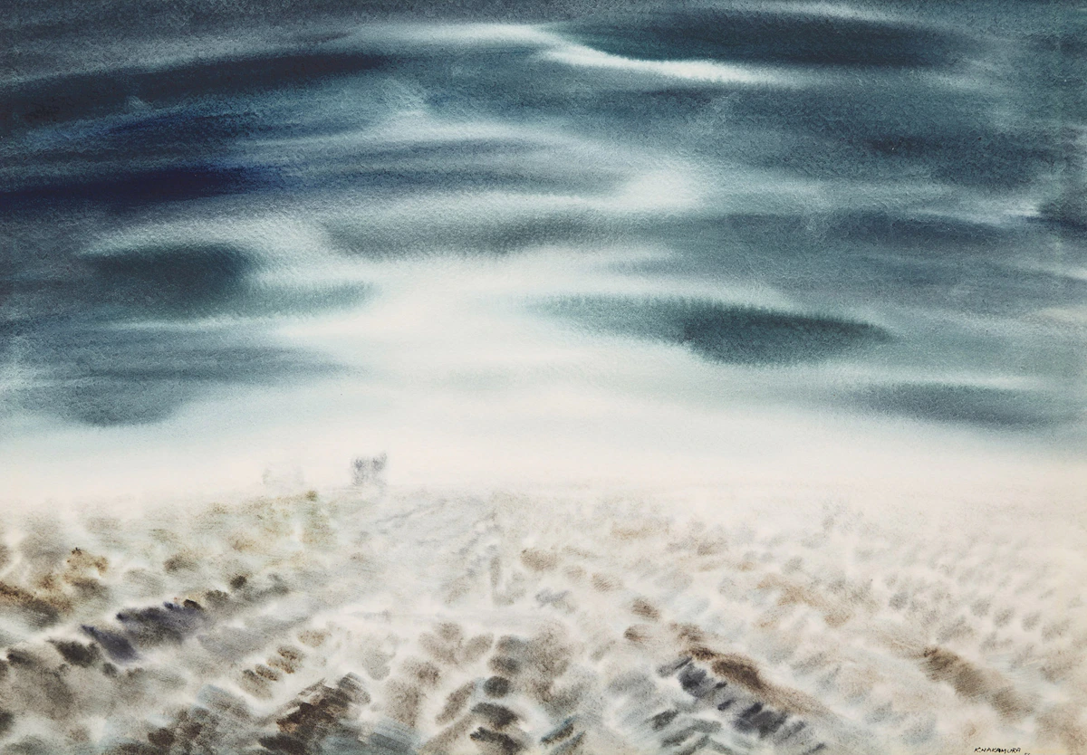 Kazuo Nakamura, Untitled Landscape, watercolour, 1955