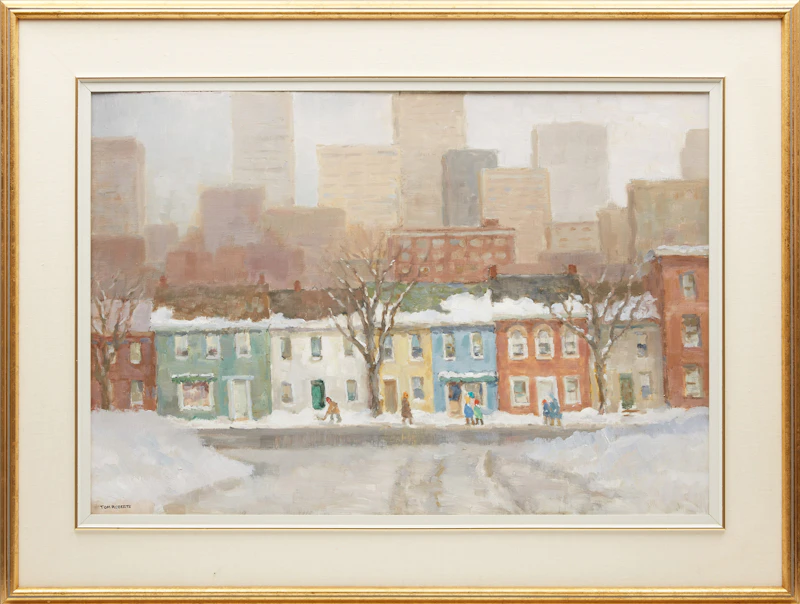 Thomas Keith Roberts, Downtown Toronto, oil on board - view 2