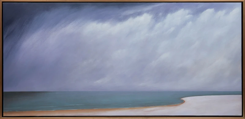 Malcolm Rains, Winter Over Lake Ontario, oil on canvas, 1988 - view 2