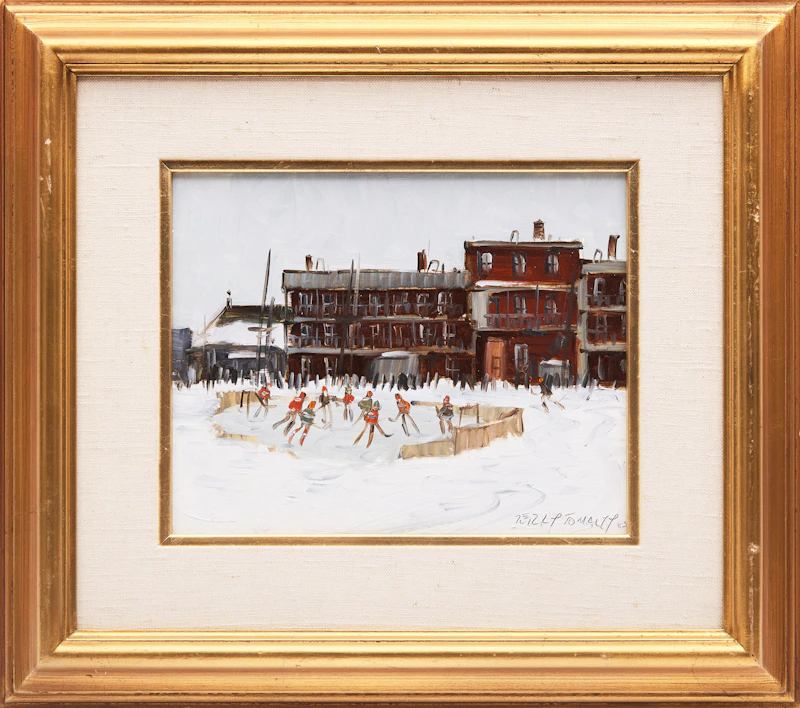 Terry Tomalty, Hockey Players, oil on board, 1985 - view 2