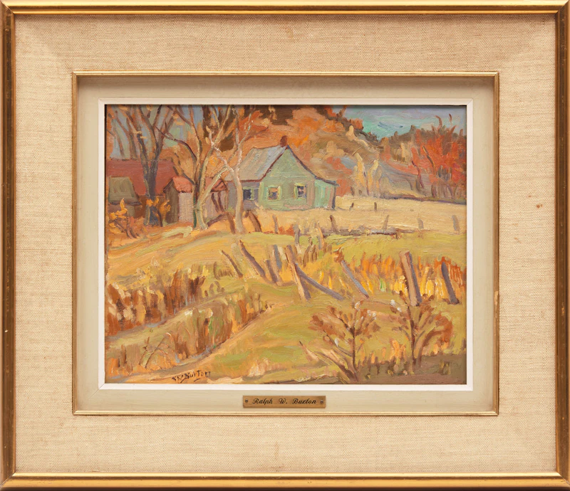 Ralph Wallace Burton, The Brown Farm, Cantley, Que, oil on panel, 1960 - view 2