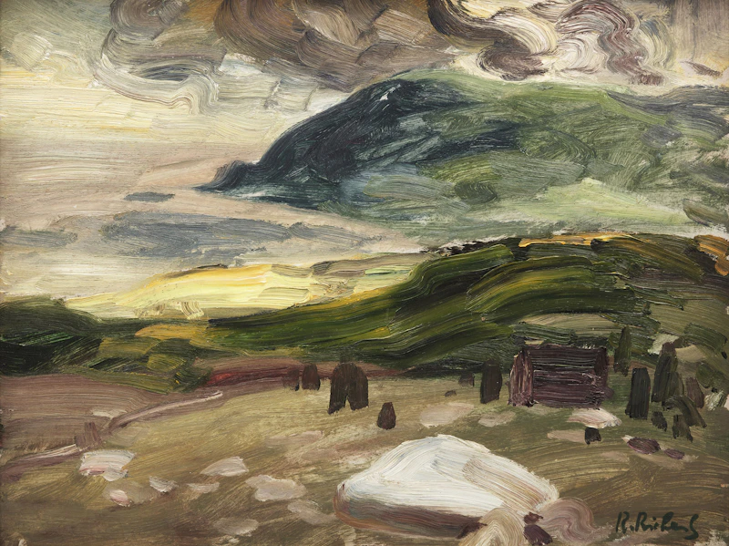 René Richard, Coastal Landscape, oil on board