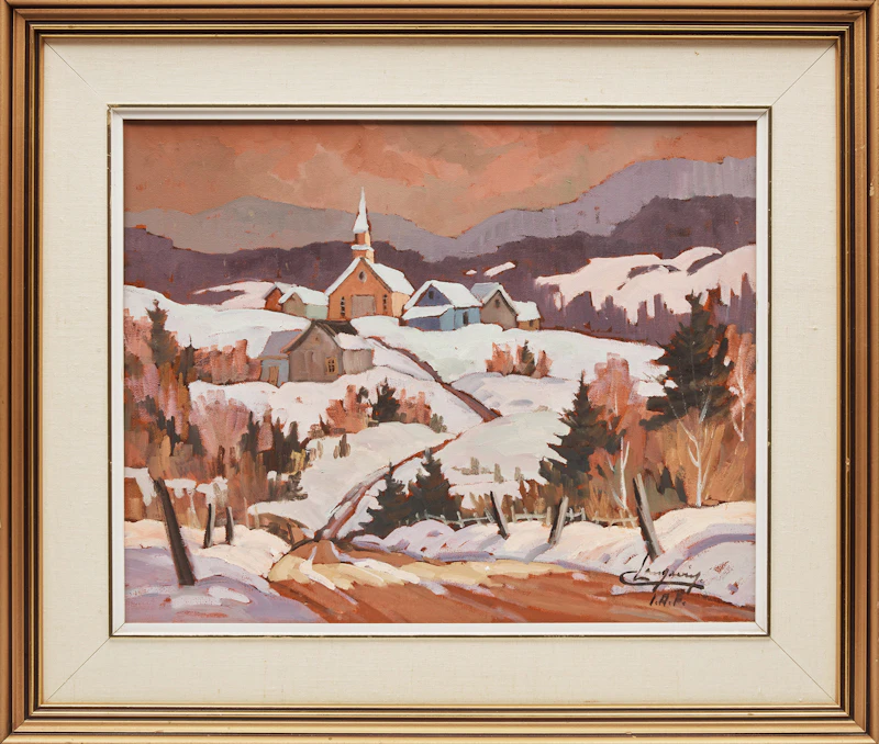 Claude Langevin, Sur le Maut de la Côte, oil on canvas, 1989 - view 2