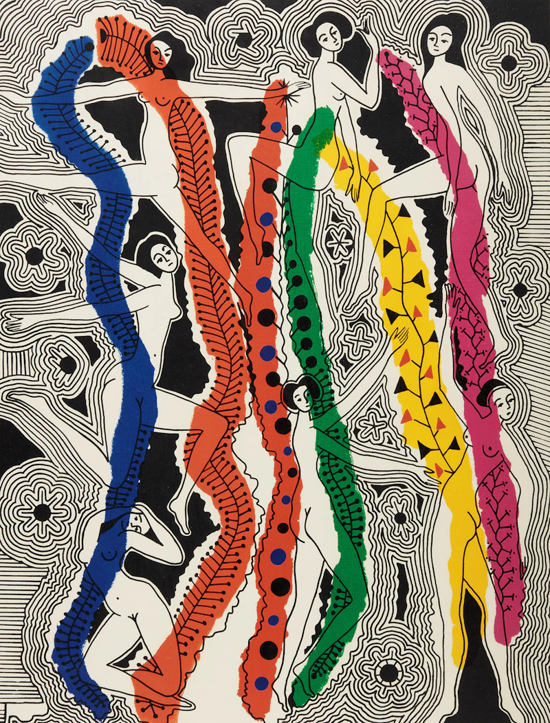 Alfred Pellan, Folies-Bergères, colour serigraph