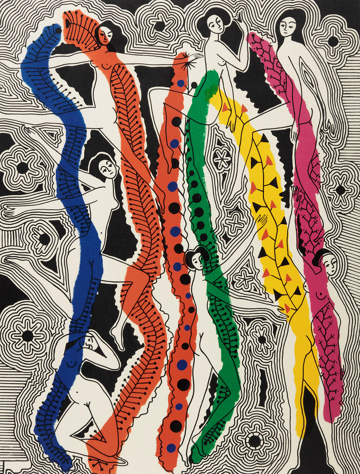 Alfred Pellan, Folies-Bergères, colour serigraph