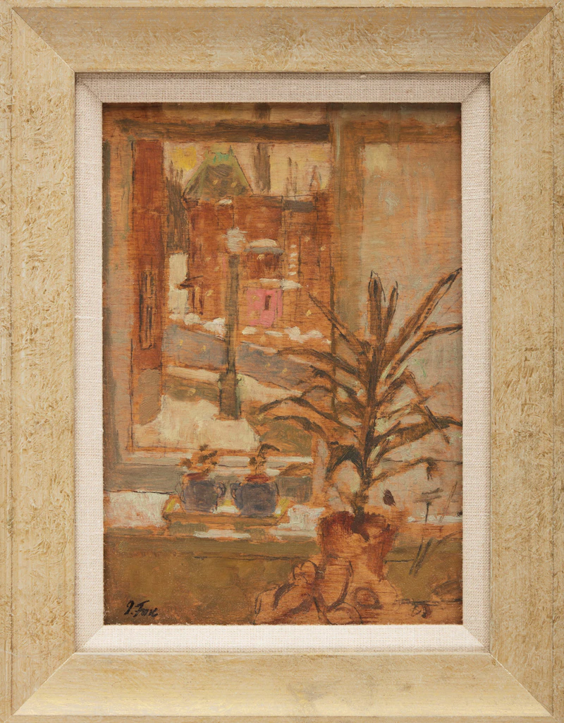 John Richard Fox, Côte-des-Neiges Road, Montreal, oil on panel - view 2
