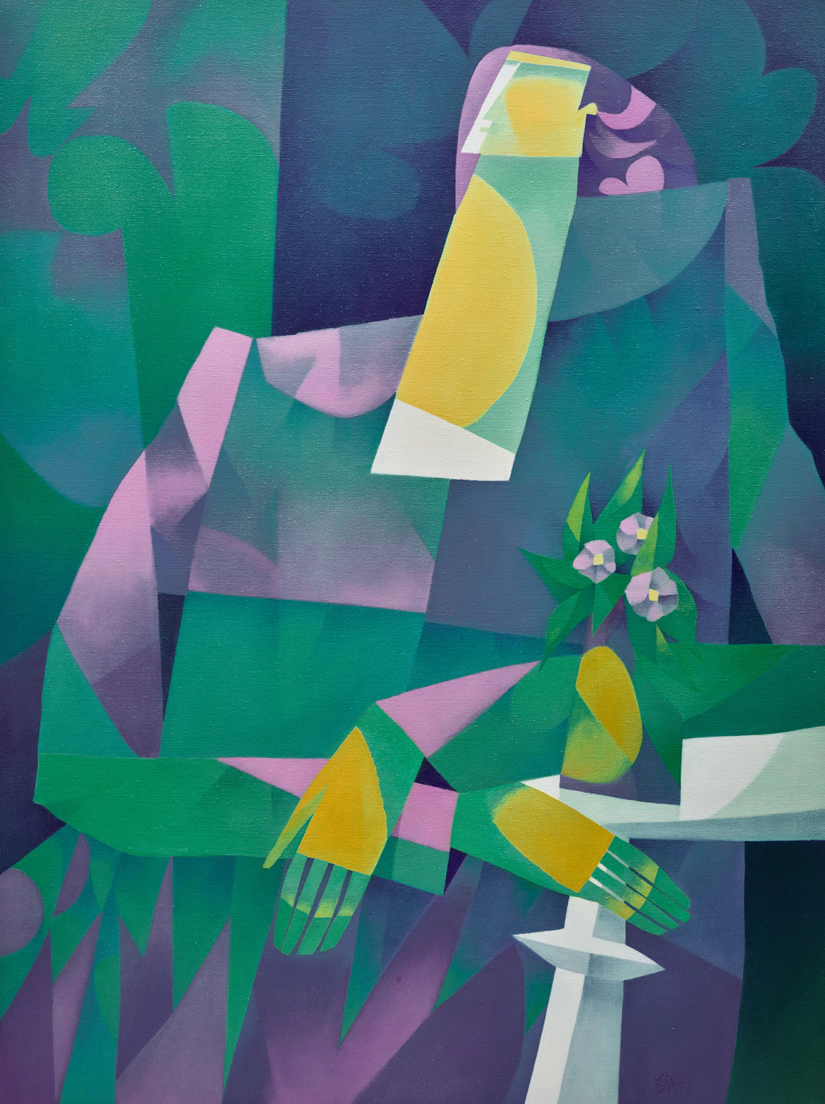 Claude Le Sauteur, Enigmatique, oil on canvas, 1996