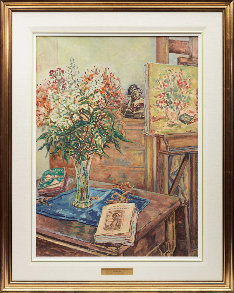 Marcella Maltais, Intérieur avec Monet Monsieur, oil on canvas, 1992 - view 2