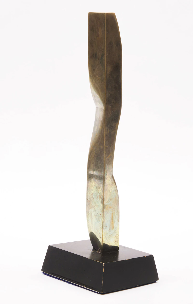 Mario Merola, Figure de proue, bronze on wood base - view 3