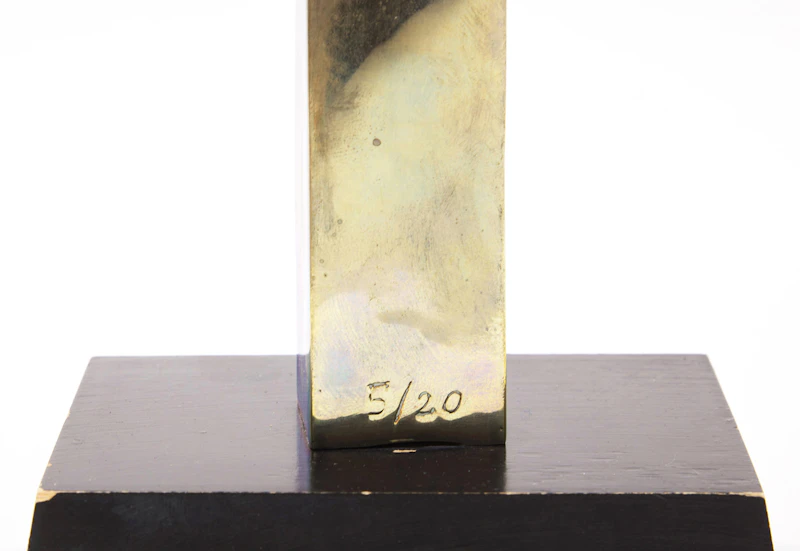 Mario Merola, Figure de proue, bronze on wood base - view 5