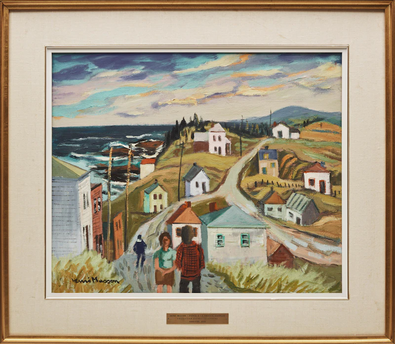 Henri Leopold Masson, Pointe à la frêgate, Gaspésie, oil on canvas, 1989 - view 2